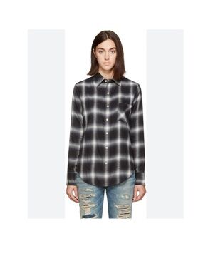 LIKE NEW R13 button down slim boy flannel shirt